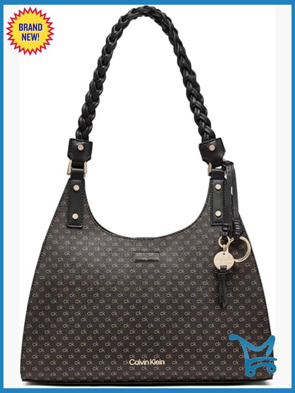 Vegan Leather Satchel with Triple Compartments and Shoulder Strap
